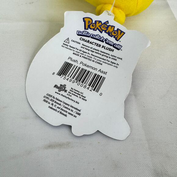 Pokemon Pikachu Character Plush By The Toy Factory w/tags 7" Stuffed - Picture 10 of 11